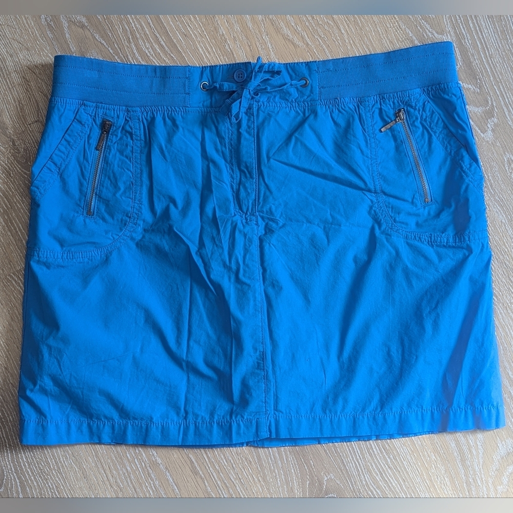 Reitmans Women's Vibrant Blue Drawstring Athletic Skort Y2K Sporty Cargo Outdoor